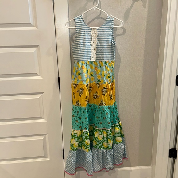 New Matilda Jane Brand Sweet Treat Maxi Dress Girls Teen Size 12 Floral Flower - Picture 2 of 15